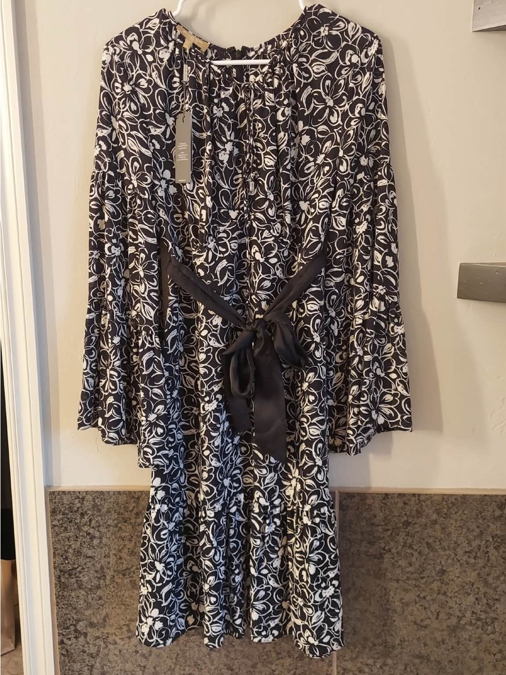 NWT Michael Kors Collection Floral Belted Dress Size 8